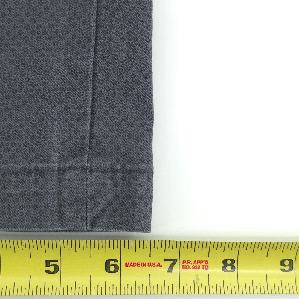 Banana Republic Mens Chino Fulton Skinny 32x30 Gray Micro Pattern Stretch Pants